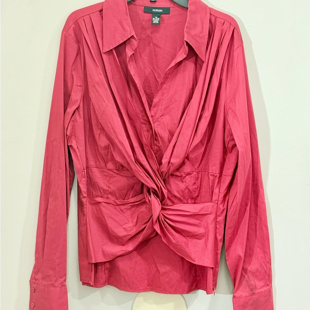 Alfani Women's Fuchsia Twist Blouse